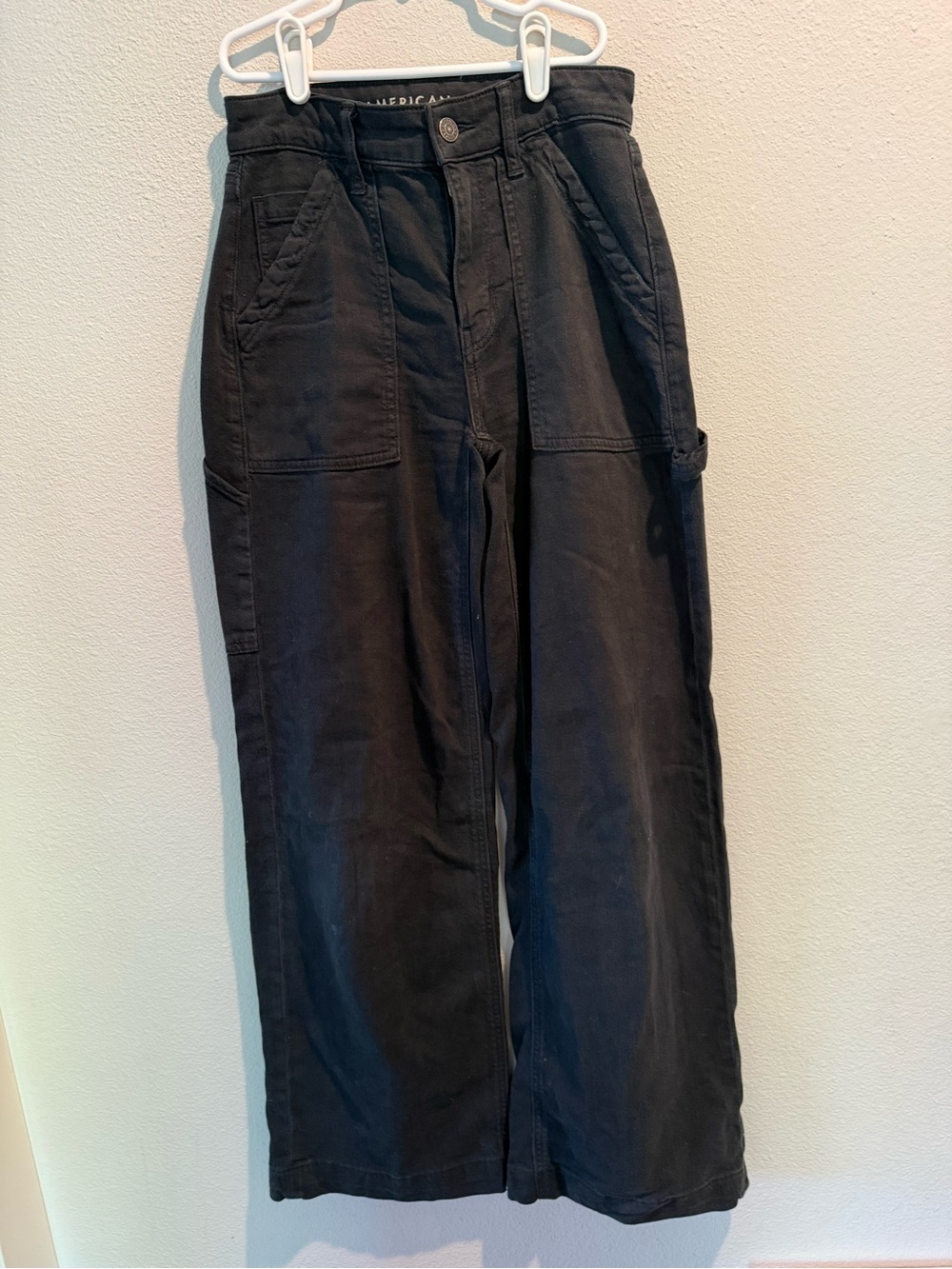 American Eagle Outfitters Black Carpenter Pants for women